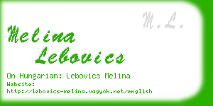 melina lebovics business card